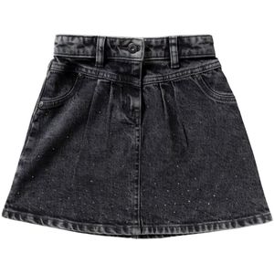 Your Wishes - Stretch Denim Glitter Skirt - Korte Rok - Donkergrijs