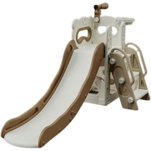 Speeltoestel Toren 3 in 1 Crème/Bruin met glijbaan