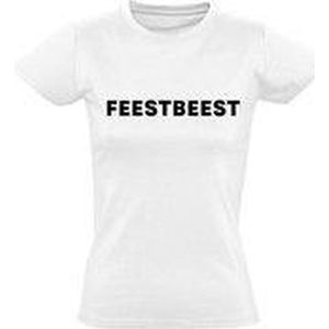 Feestbeest dames t-shirt | festival | carnaval | cadeau | maat S