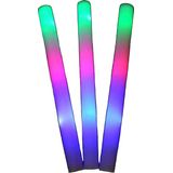 Led foam stick - lichtstaaf - 4x stuks - multi colour - 45 cm