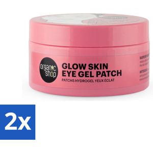 Organic Shop - Eye Gel Patch Berry Iced Tea & Antioxidant - Kalmerend en Hydraterend - 60 Patches - Voordeelverpakking - 2 stuks