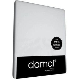 Dubbele Split Topper Hoeslaken 8 cm Damai Light Grey (Katoen)-160 x 190 cm