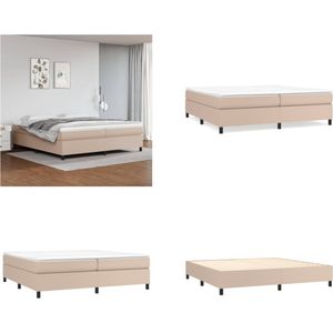 vidaXL Boxspringframe kunstleer cappuccino 200x200 cm - Boxspringframe - Boxspringframes - Bed - Ledikant