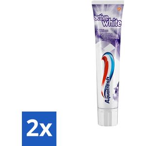 Aquafresh - Tandpasta - Whitening - Stralend Witte Tanden - 100 ml - Voordeelverpakking - 2 stuks