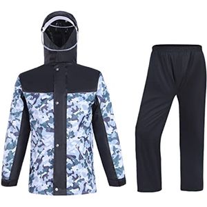 Waterdicht Regenpak voor Heren en Dames - Unisex, Camouflage, Ideaal voor Fietsen en Motorfiets