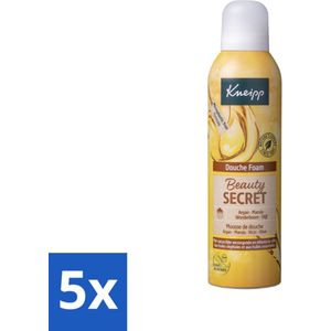 5 x Kneipp - Douche schuim - Beauty Secret - 200 ml - Douche Schuim - Natuurlijke Oliën - Huid Verzorging - Luxe Geur - Huid Hydraat