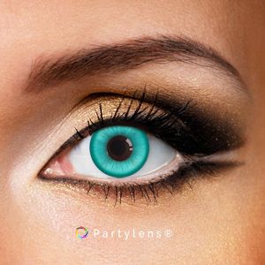 Partylens® kleurlenzen - Satin Mint Green - jaarlenzen met lenshouder - partylenzen