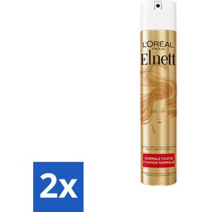 L'Oréal Paris - Elnett Satin - Haarspray - Normale Fixatie - 300 ml - Voordeelverpakking - 2 stuks