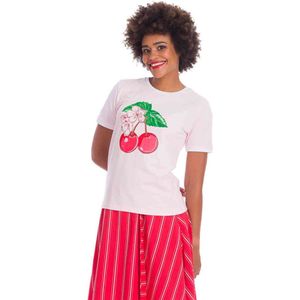 Dancing Days - MERRY CHERRY DREAMS Top - 2XL - Roze