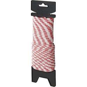 Pro Plus Gevlochten Touw - Ø 4 mm - 20 meter - Rood/ Wit