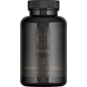 Focus Health & Nutrition Vitamine D3 / Vitamine D - 1000 IU - 365 softgels