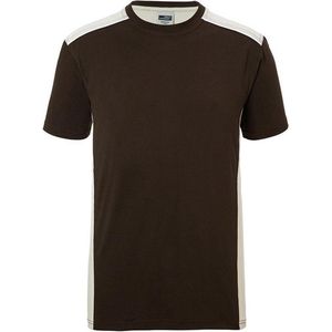 Fusible Systems - Heren James and Nicholson Workwear Level 2 T-Shirt (Bruin/Beige)