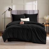 Dekbedovertrek - Grijs - 100% Microvezel - 220 x 240 cm + 2 Kussenslopen 65 x 65 cm