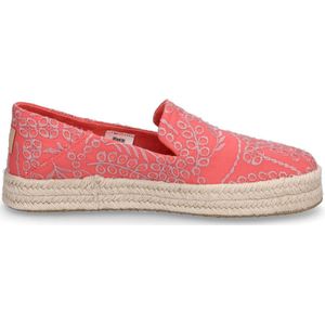 Toms - Carolina - Espadrilles - Rood - 3 cm Jute Platform
