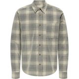 Only & Sons William Overhemd - Herenblouse lange mouw - Blue Nights Falcon/Silver Lining
