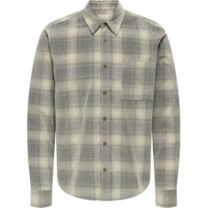 Only & Sons William Overhemd - Herenblouse lange mouw - Blue Nights Falcon/Silver Lining