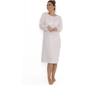 Cocodream dames nachthemd lange mouw - Katoen - Circle - XXL - Roze