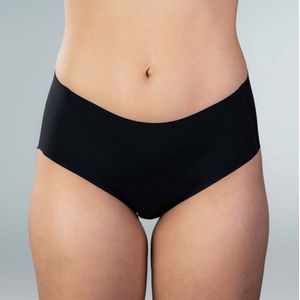 Gudia - 3 Pack - Anti-Bacterial Boter Zacht Naadloze Hipster - 100% Biologisch Katoenen kruis - Naadloze Hipster set Dames - Lingerie-Panty's dames met Heupomhulsel - Sport-Panty's voor Elke Dag - Seamless Braziliaanse Dames - zwart - L
