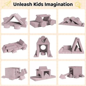 Gran Vida® - Kinderbank - 14 Stukken - Educatief & Creatief - Zachte Stoffen - Blauw - Geschikt voor Kinderen en Volwassenen