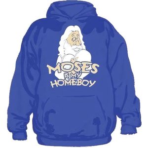 Hybris Moses Is My Homeboy Hoodie SH-3-10913-Poly Blue-S