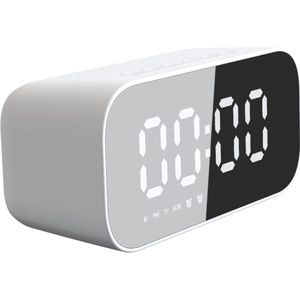 Luxuriq® Wekkerradio - Digitale Wekker Slaapkamer - Wekkers Digitaal - Klokradio - FM Radio - USB Oplaadbare Alarmklok - Wit