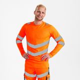 Engel - Safety T-shirt - Hi-vis Orange - Lange Mouwen - EN ISO 20471 Klasse 2