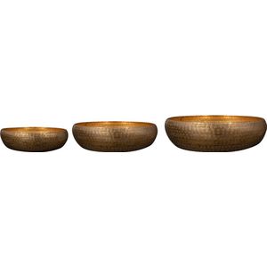 TS Collection - Bowl Rowen - Set van 3 - Aluminium - Goud