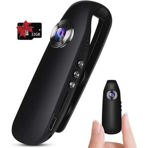 Draagbare bodycamera met 32 GB Micro SD-kaart en USB-kabel