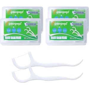 Tandzijde Stick 200 Stuks voor Tandverzorging - Interdentale Flossers met Y-Vorm Design