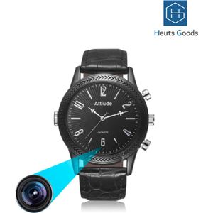 Heuts Goods - Spy Camera Horloge - Zwart - Verborgen Camera - 32GB SD kaart - FULL HD 1080P