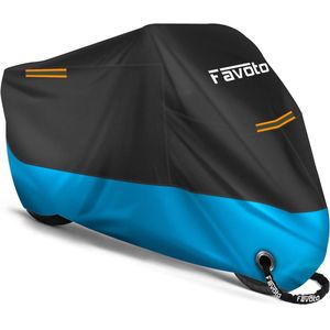 Waterdichte Motorhoes voor Motorfiets en Scooter - Robuuste Outdoor Afdekking met Verstelbare Riemen - 265 cm x 105 cm x 125 cm