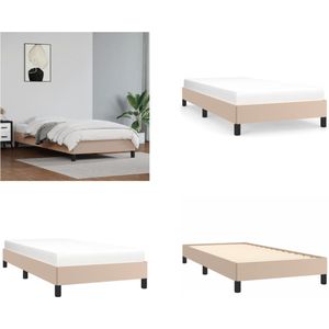 vidaXL Bedframe kunstleer cappuccinokleurig 80x200 cm - Bedframe - Bedframes - Bed - Slaapmeubel