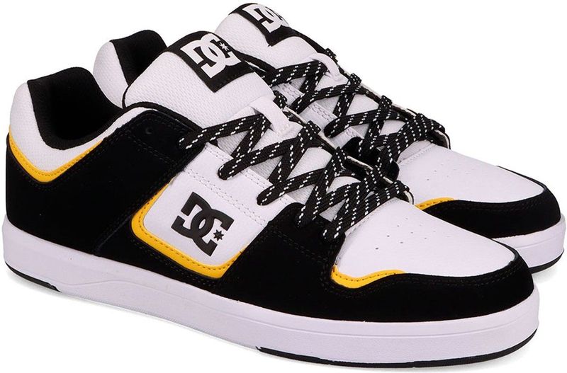 DC Shoes - DC Cure - Baskets - Wit - Zwart - Geel - Nubuck