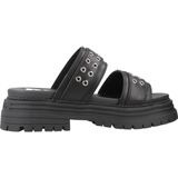 Buffalo - Lennox Loop - Platform Slipper - Zwart - Kunstleer