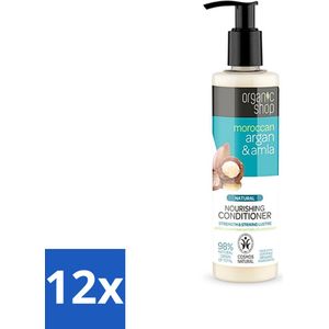 Organic Shop - Conditioner Argan & Amla - Hydraterend en Verzorgend - 280 ml - Voordeelverpakking - 12 stuks