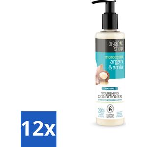 Organic Shop - Conditioner Argan & Amla - Hydraterend en Verzorgend - 280 ml - Voordeelverpakking - 12 stuks