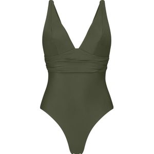 Hunkemöller Dames Badmode Badpak Luxe - Groen - maat 42