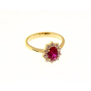 VALEDORO Premium Rouge | Ring | 18 karaat geelgoud | Zirkonia