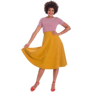 Dancing Days - BOOK SMART PINAFORE Flare jurk - 2XL - Geel