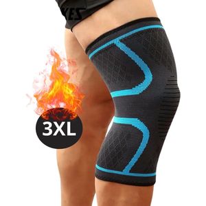 Bovista Kniebrace - Sportbrace Knie - Knee Sleeves - Knee Sleeves Powerlifting - Compressie Knie Brace - Knee Wraps - Knee Support - Dames - Heren - Comfortabel - Blauw - Maat XXXL
