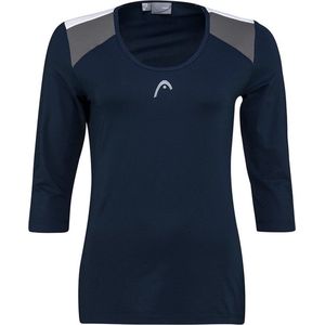 HEAD - Club 22 Tech 3/4 - Tennisshirt - Blauw - Dames