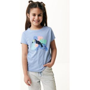 T-shirt Short Sleeve With Artwork Meisjes - Lichtblauw - Maat 134-140
