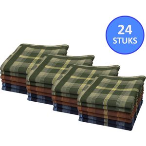 Sorprese Zakdoeken - Model 9 - zakdoeken heren - 24 zakdoeken - Italiaans katoen - herbruikbare zakdoek - Cadeau
