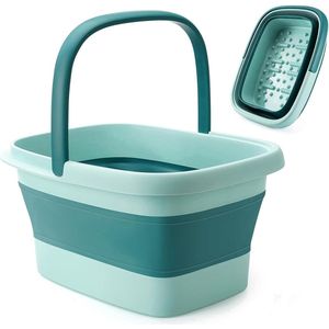 Opvouwbaar voetbad met massage - inklapbaar - groen - revitaliserend voetbad bath bucket