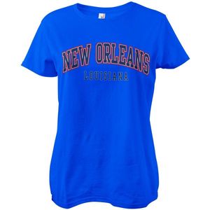 New Orleans Louisiana Girly Tee Damen T-Shirt Blue-S