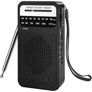 Radio Op Batterijen - Voor Rampen - Voor Camping - Powerbank - Solar - Geschikt Als Noodradio - Radio Op Batterijen - Draagbare Radio - Retro Radio - Handvat - Koptelefoonaansluiting - Noodpakket Voor Thuis En Oorlog - Betrouwbare Noodvoorziening -