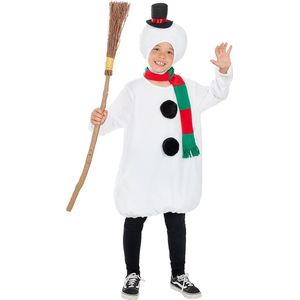 FUNIDELIA Sneeuwpop Kostuum Voor voor meisjes en jongens - Maat: 107 - 113 cm