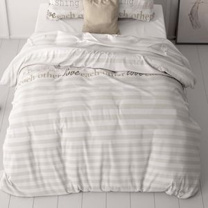 Sleeptime Elegance - Dekbedovertrek - Wit - 240x220 cm - LitsJumeaux - Polyesterkatoen