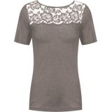 Mey - T-shirt - Deep Taupe - Serie Wool Love - Kant