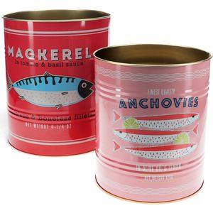 Rex London Vis-in-Conserven - Bewaarblikken XL - Set van 2